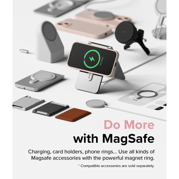 Ringke Apple iPhone 15 MagSafe Uyumlu Silikon Klf-Pink Sand