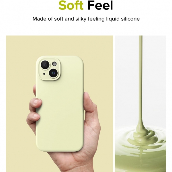 Rin gke iPhone 15 MagSafe Uyumlu Silikon Klf-Lime 