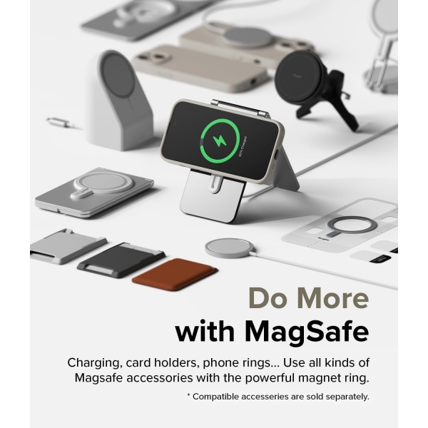 Ringke Apple iPhone 15 MagSafe Uyumlu Silikon Klf-Light Stone