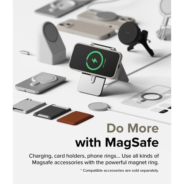 Rin gke iPhone 15 MagSafe Uyumlu Silikon Klf-Light Stone