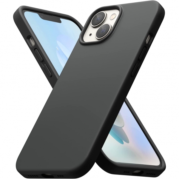 Rin gke iPhone 14 Plus Silikon Klf-Black