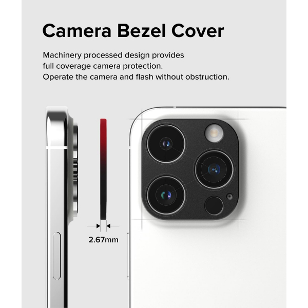Rin gke iPhone 15 Pro Max Kamera Lens Koruyucu