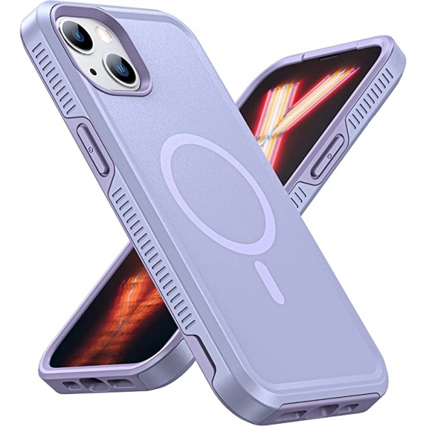 Risubo iPhone 13 Manyetik Klf (MIL-STD-810G)-Purple