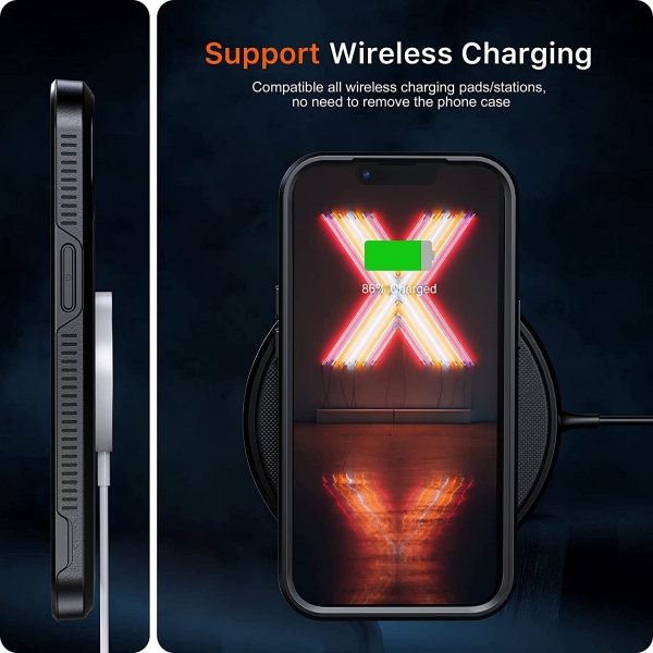 Risubo iPhone 13 Pro Max Manyetik Klf Ve Ekran Koruyucu Set (MIL-STD-810G)-Aqua Green