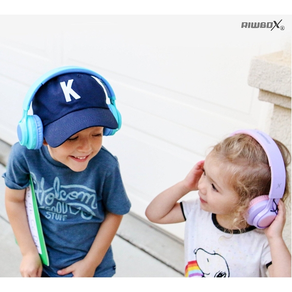Riwbox WT-7S Katlanabilir Bluetooth Kulak Üstü Kulaklık-Purple