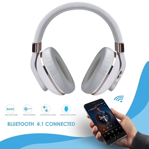 Riwbox XBT-780 Bluetooth Kulak st Kulaklk-White Gold