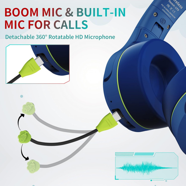 Riwbox CF9 ocuk in Bluetooth Kulaklk-Blue