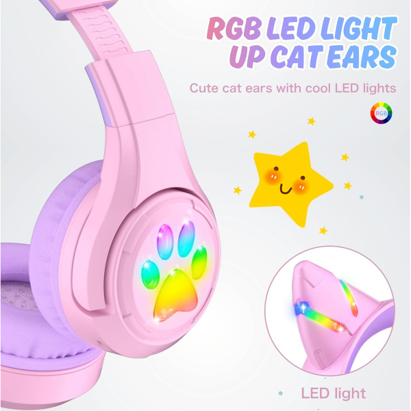 Riwbox CF9 ocuk in Bluetooth Kulaklk-Purple