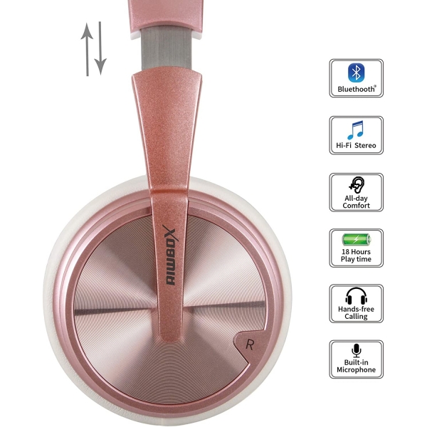 Riwbox XBT-90 Bluetooth Kulak st Kulaklk-Rose Gold