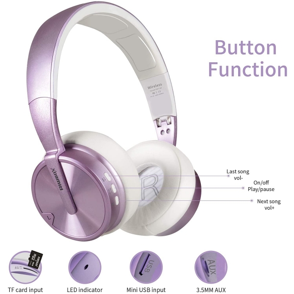 Riwbox XBT-90 Bluetooth Kulak st Kulaklk-Purple