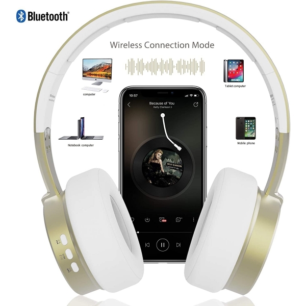 Riwbox XBT-90 Kablosuz Bluetooth Kulakl�k-Gold