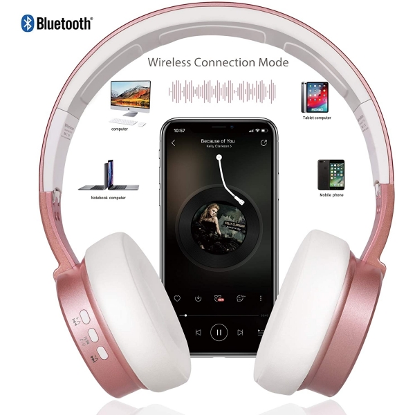Riwbox XBT-90 Kablosuz Bluetooth Kulakl�k-Pink