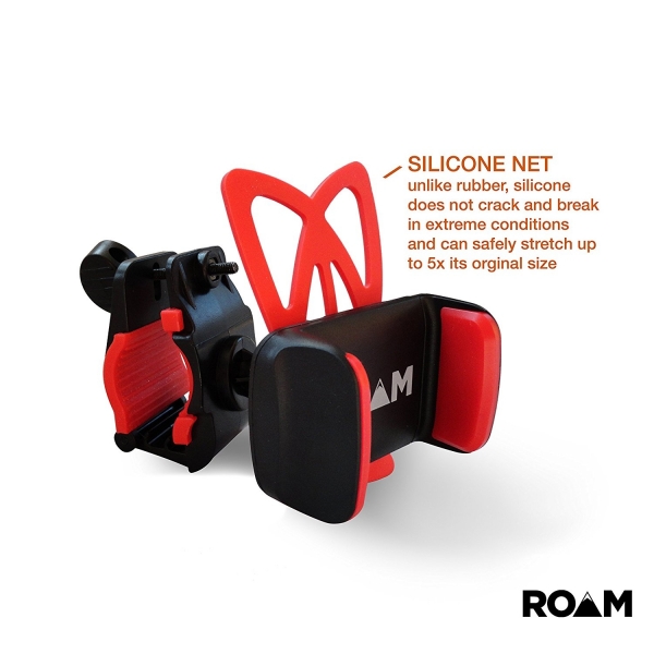 Roam Universal Bisiklet ve Motorsiklet iin Telefon Tutucu-Black - Red