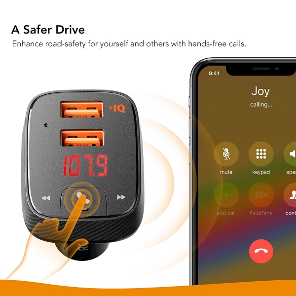 Roav Bluetooth Alc/FM Verici Adaptr/Ara arj/Konum Belirleyici