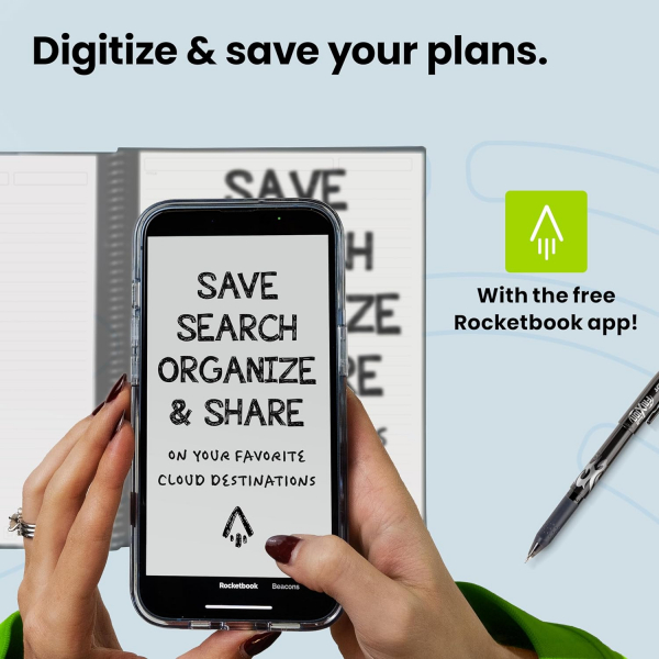 Rocketbook Ak�ll� Yeniden Kullan�labilir Planlay�c�-Teal