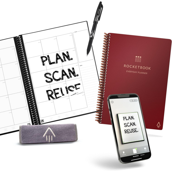Rocketbook Ak�ll� Yeniden Kullan�labilir Planlay�c�-Maroon