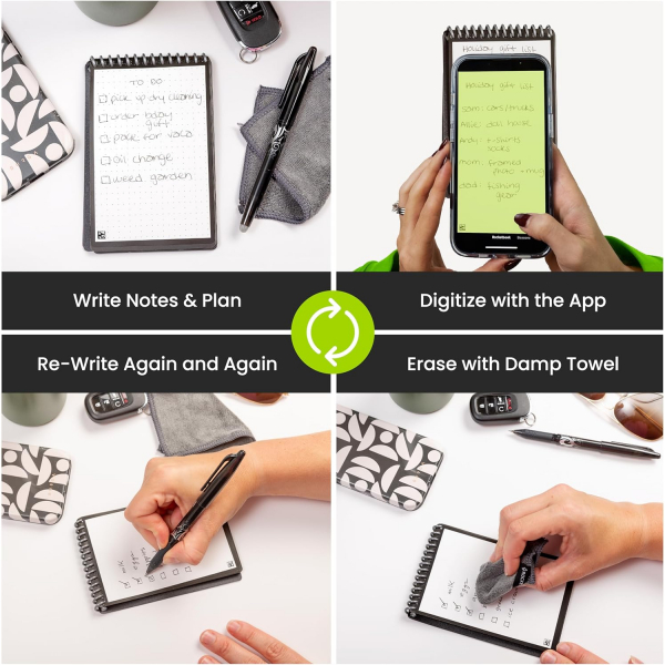 Rocketbook Tekrar Kullanlabilir Akll Not Defteri-Black 
