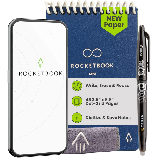 Rocketbook Tekrar Kullanlabilir Akll Not Defteri-Navy Blue