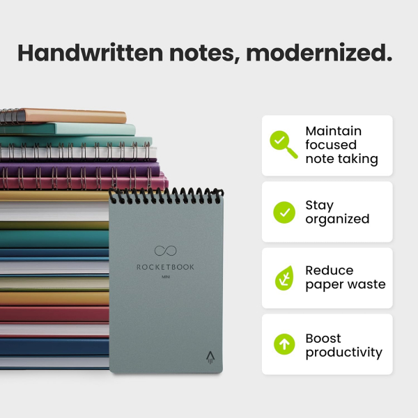 Rocketbook Tekrar Kullanlabilir Akll Not Defteri-Navy Blue