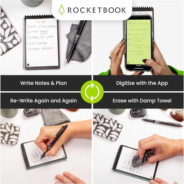 Rocketbook Tekrar Kullanlabilir Akll Not Defteri-Navy Blue