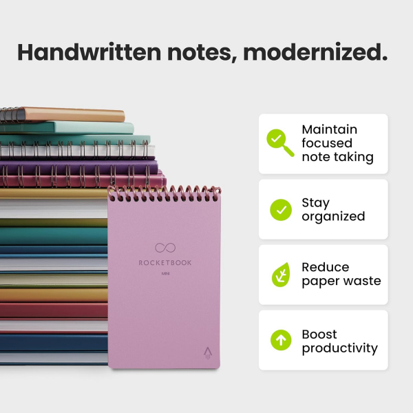 Rocketbook Tekrar Kullanlabilir Akll Not Defteri-Pink 