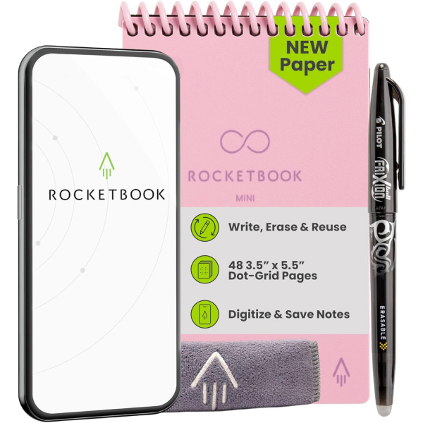 Rocketbook Tekrar Kullanlabilir Akll Not Defteri-Pink 