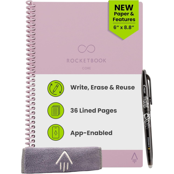 Rocketbook Core Ak�ll� Spiral Defter (Executive)-Pink