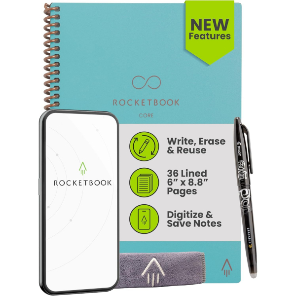 Rocketbook Core Ak�ll� Spiral Defter (Executive)-Teal