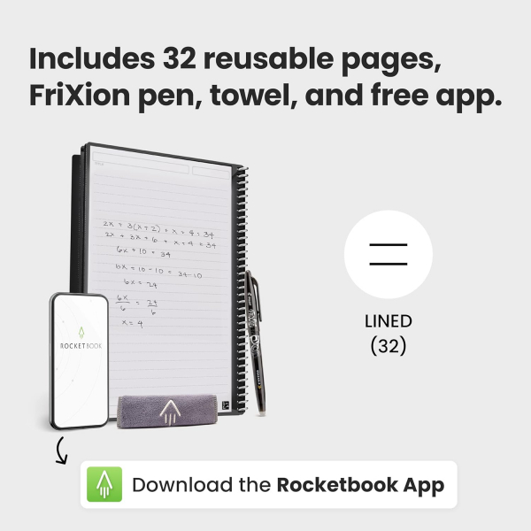 Rocketbook Core Akll Spiral Defter (Letter)-Teal