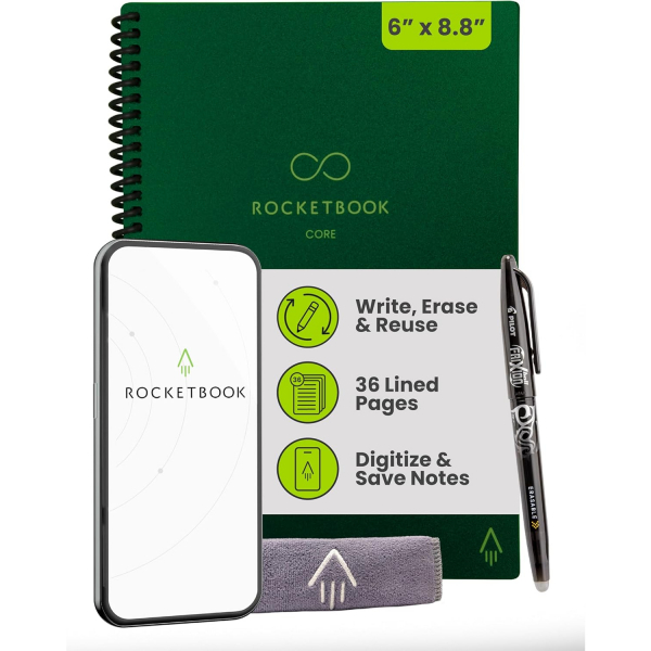 Rocketbook Core Akll Spiral Defter (Executive)-Green
