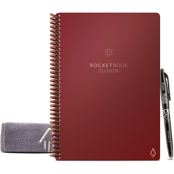 Rocketbook Everlast Fusion Tekrar Kullanlabilir Defter (Executive)-Scarlet