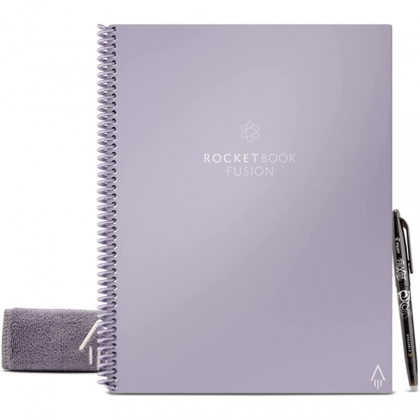 Rocketbook Everlast Fusion Tekrar Kullanlabilir Defter (Letter)-Lightspeed Lilac