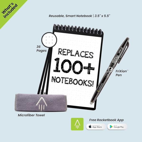 Rocketbook Everlast Mini Tekrar Kullanlabilir Defter-Green