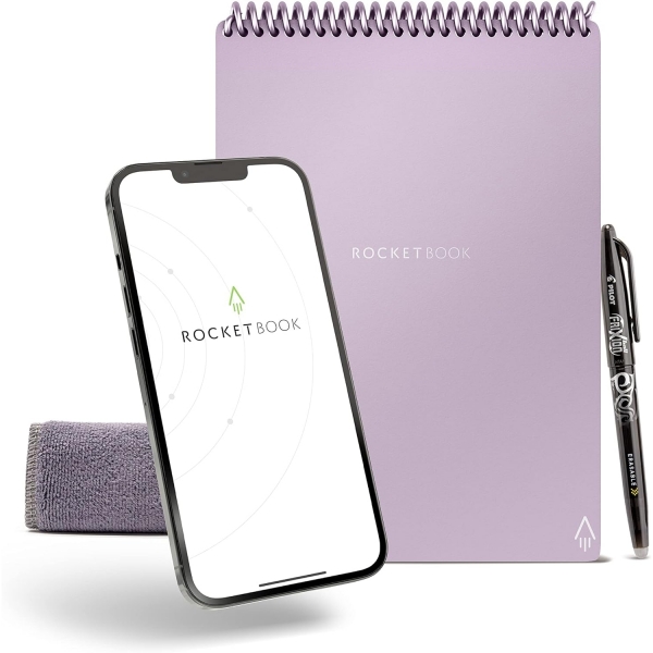 Rocketbook Flip Akll Tekrar Kullanlabilir Defter (Executive)- Lightspeed Lilac