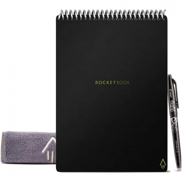 Rocketbook Flip Akll Tekrar Kullanlabilir Defter (Executive)-Black