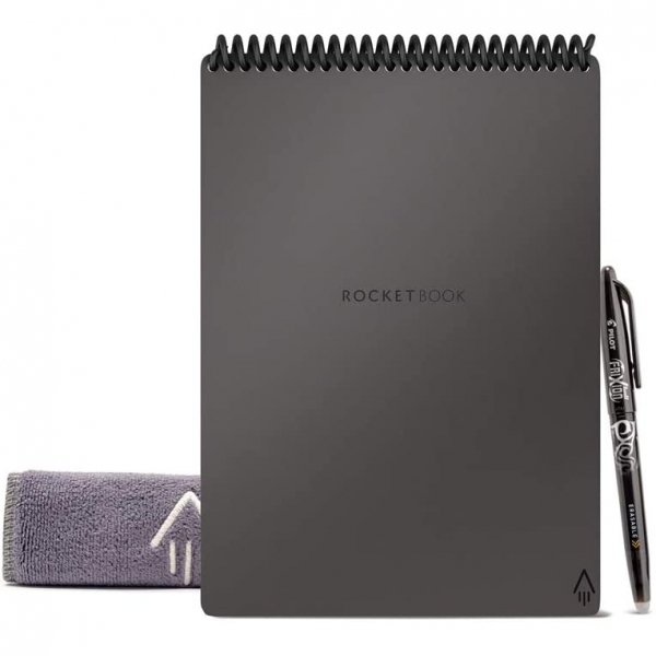 Rocketbook Flip Akll Tekrar Kullanlabilir Defter (Executive)-Space Gray