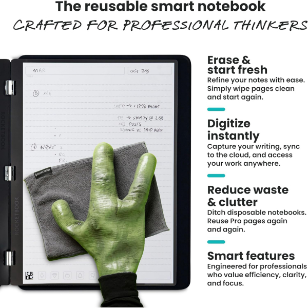 Rocketbook Pro 2.0 Ak�ll� Defter (Executive)-Steel Blue