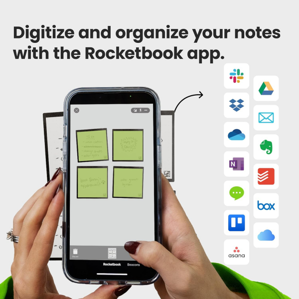 Rocketbook Tekrar Kullanlabilir Yapkan Notlar Seti