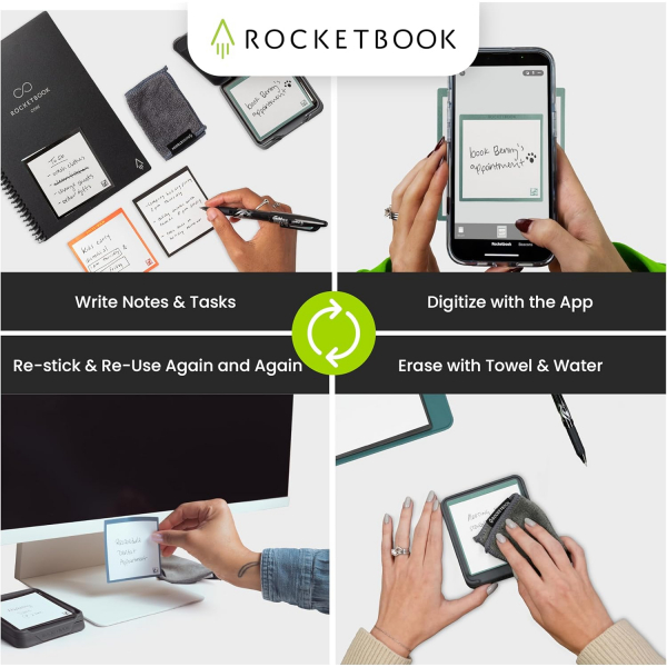 Rocketbook Tekrar Kullanlabilir Yapkan Notlar Seti