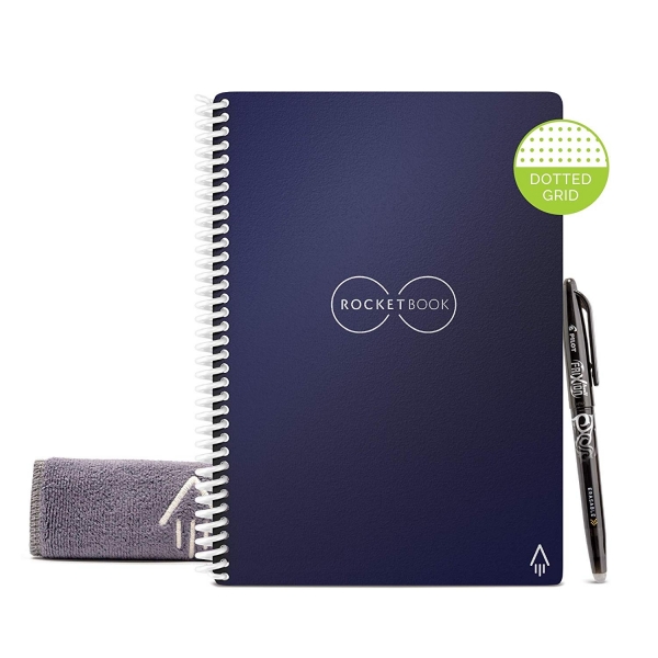 Rocketbook Tekrar Kullanlabilir Telli Defter (Executive)-Midnigt Blue