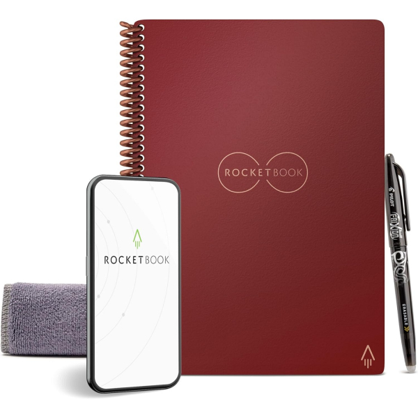 Rocketbook Tekrar Kullan�labilir Telli Defter (Executive)-Maroon