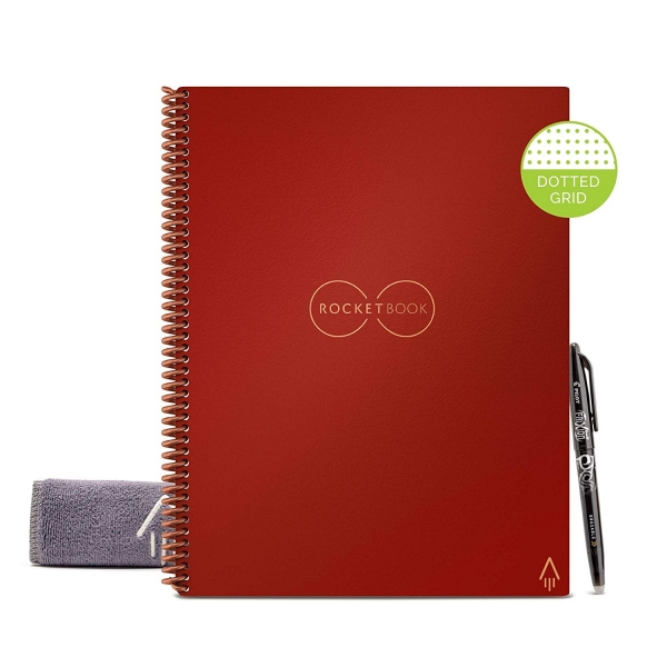 Rocketbook Tekrar Kullanlabilir Telli Defter (Letter)-Scarlet Sky