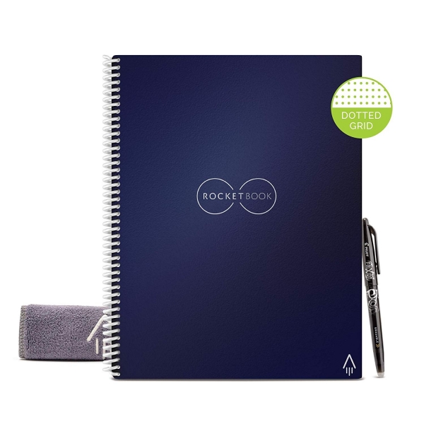 Rocketbook Tekrar Kullanlabilir Telli Defter (Letter)-Midnight Blue