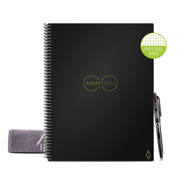 Rocketbook Tekrar Kullanlabilir Telli Defter (Letter)-Infinity Black