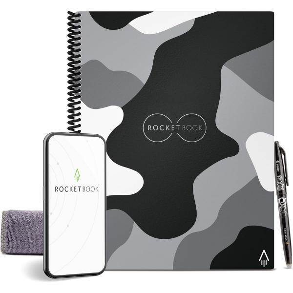 Rocketbook Tekrar Kullan�labilir Telli Defter (Letter)-Camo
