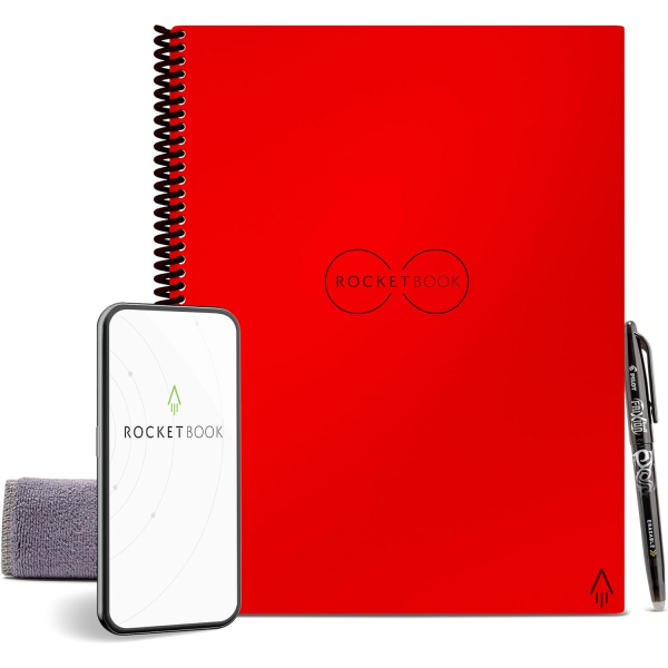 Rocketbook Tekrar Kullan�labilir Telli Defter (Letter)-Red