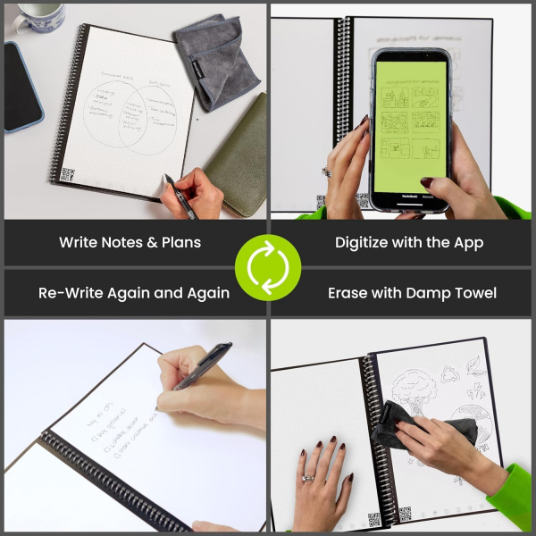 Rocketbook Tekrar Kullan�labilir Telli Defter (Letter)-Red