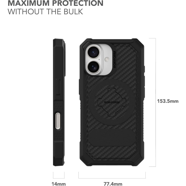 Rokform Apple iPhone 16 Pro Rugged Klf -Black