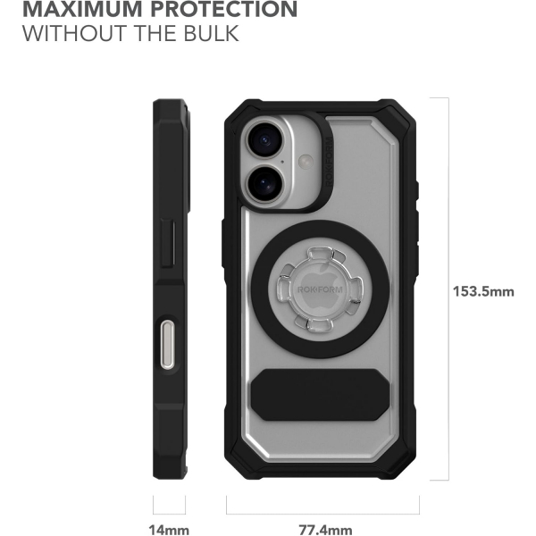 Rokform Apple iPhone 16 Pro Rugged Klf -Clear