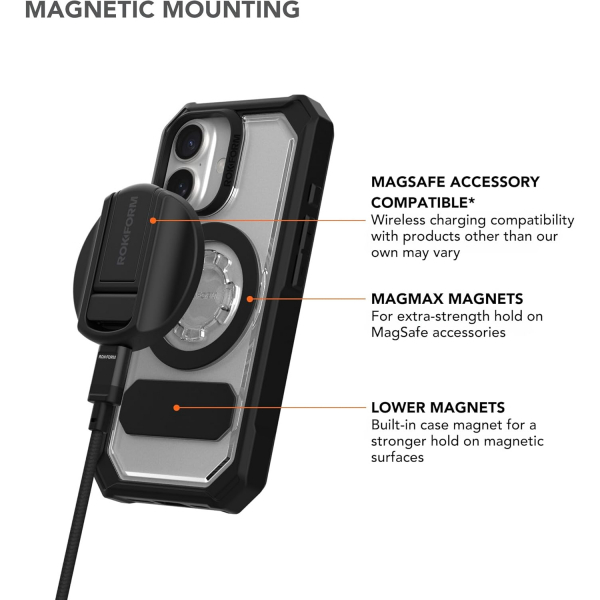 Rokform Apple iPhone 16 Pro Rugged Klf -Clear
